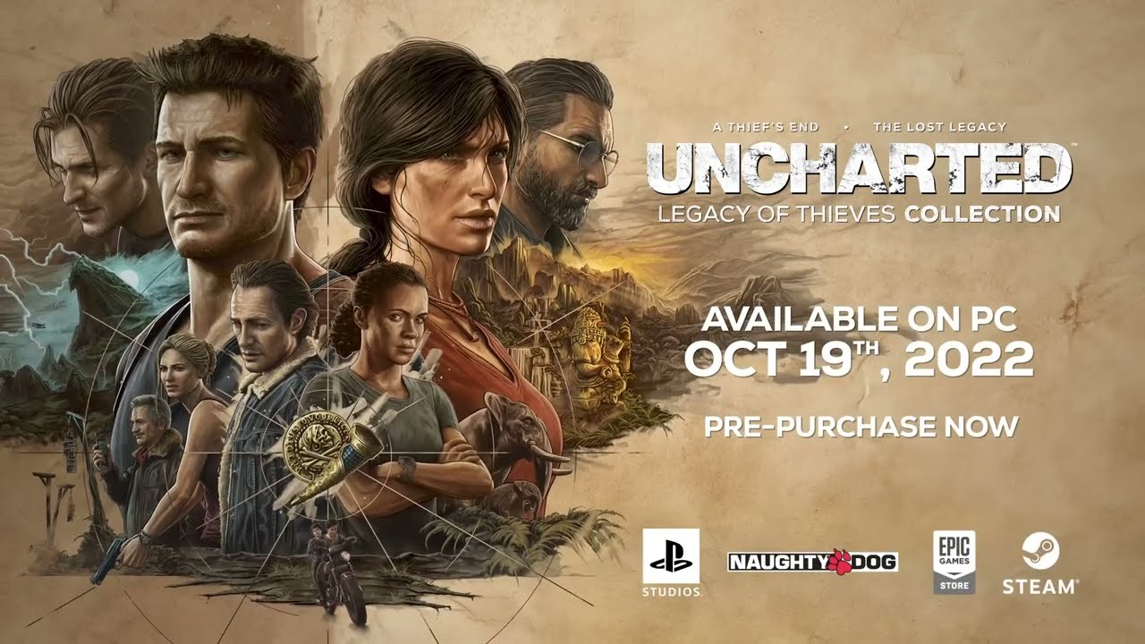 언차티드4 리마스터 Pc판 사전예약 트레일러 Uncharted Legacy Of Thieves Collection Pre  Purchase Trailer Pc - Youtube