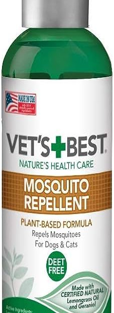 Amazon.Com : Vet'S Best Mosquito Repellent For Dogs And Cats | Repels  Mosquitos With Certified Natural Oils | Deet Free | 8 Ounces : Vet'S Best :  Pet Supplies