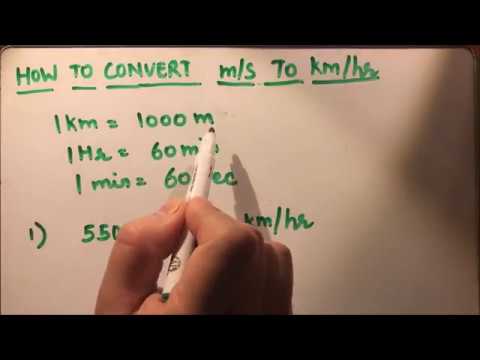 How To Convert M/S To Km/Hr (Meters Per Sec To Kilometers Per Hour) -  Youtube